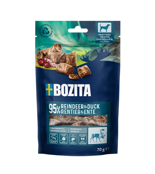 Bozita Meaty Bites med rensdyr og and