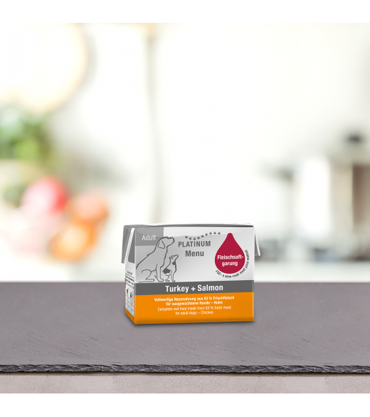 PLATINUM Menu Turkey and Salmon 90 grams