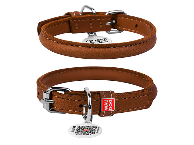 Collar Leather collar Brown