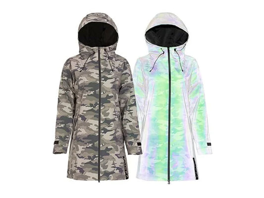 PAIKKA HUMAN VISIBILITY REGNFRAKKE, CAMO, DAME-MODEL