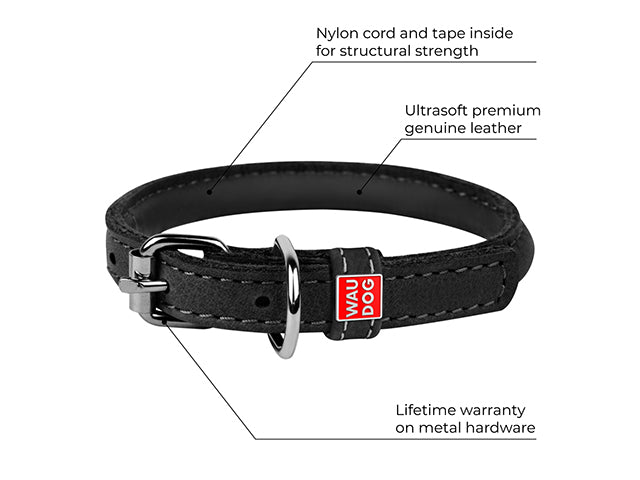 Collar Leather collar Black